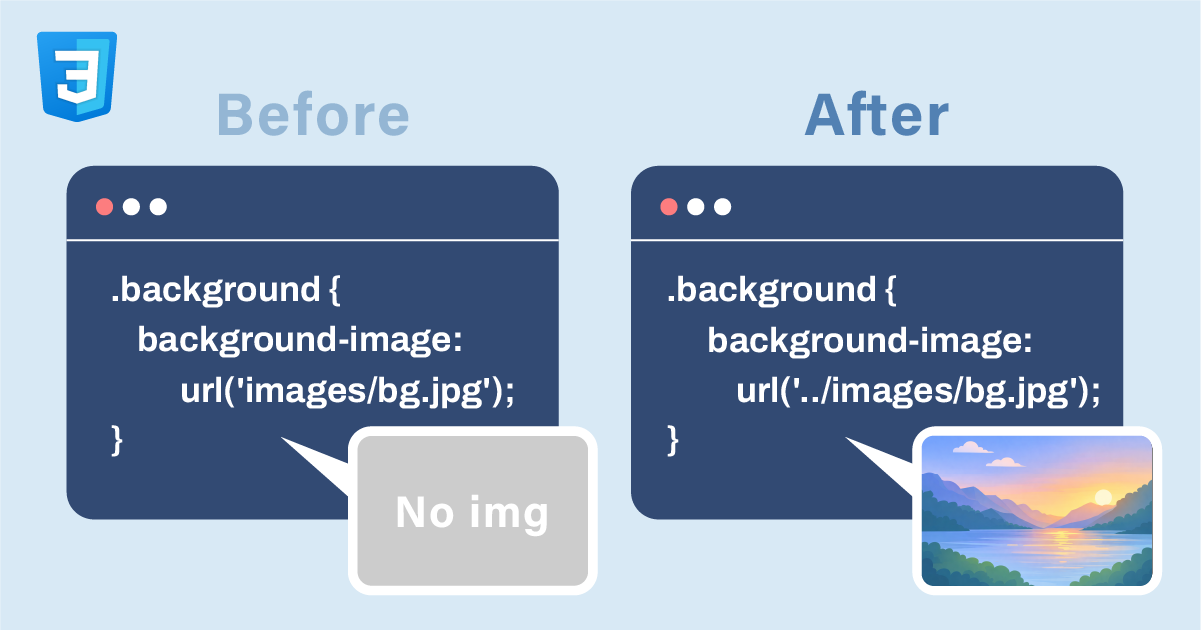 【CSS】background-imageが表示されない原因と直し方