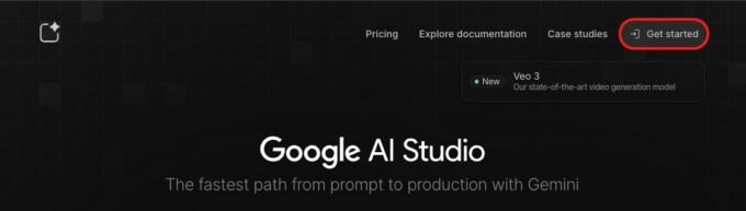Google AI Studioを開始する